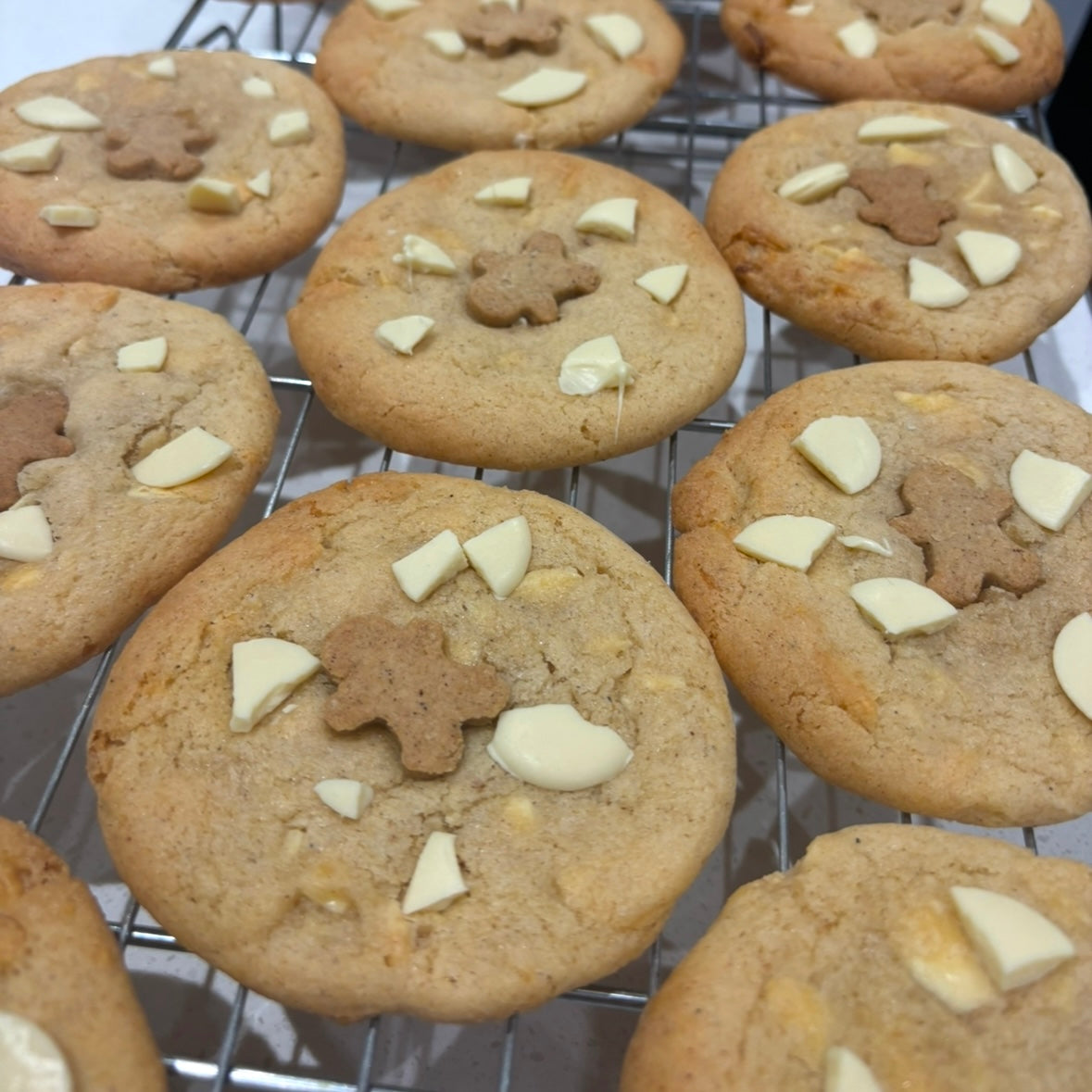 8 x Gingerbread and White Chocolate Cookie