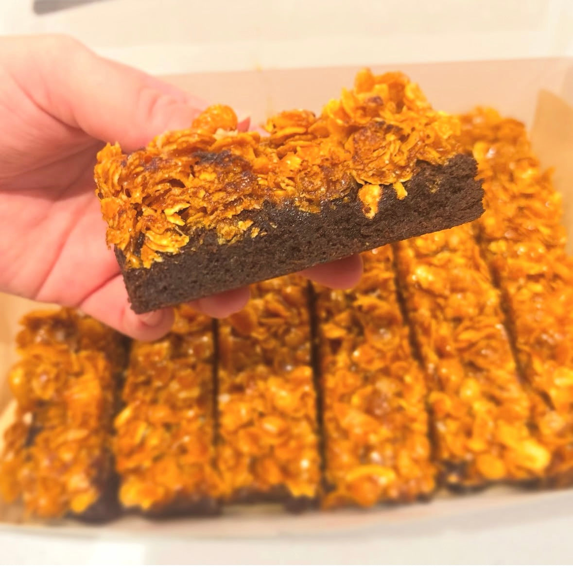 Caramel Cornflake Brownie