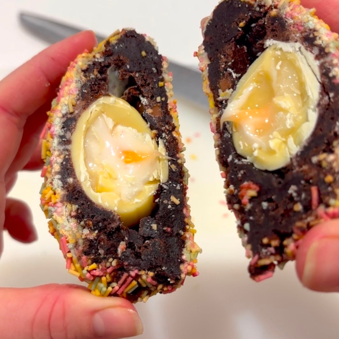 Rainbow Creme Egg Scotch Eggs