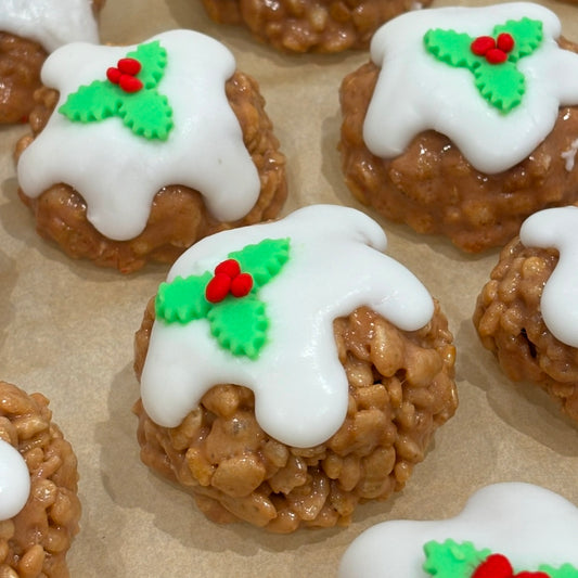 Christmas Pudding Rice Crispy Treats