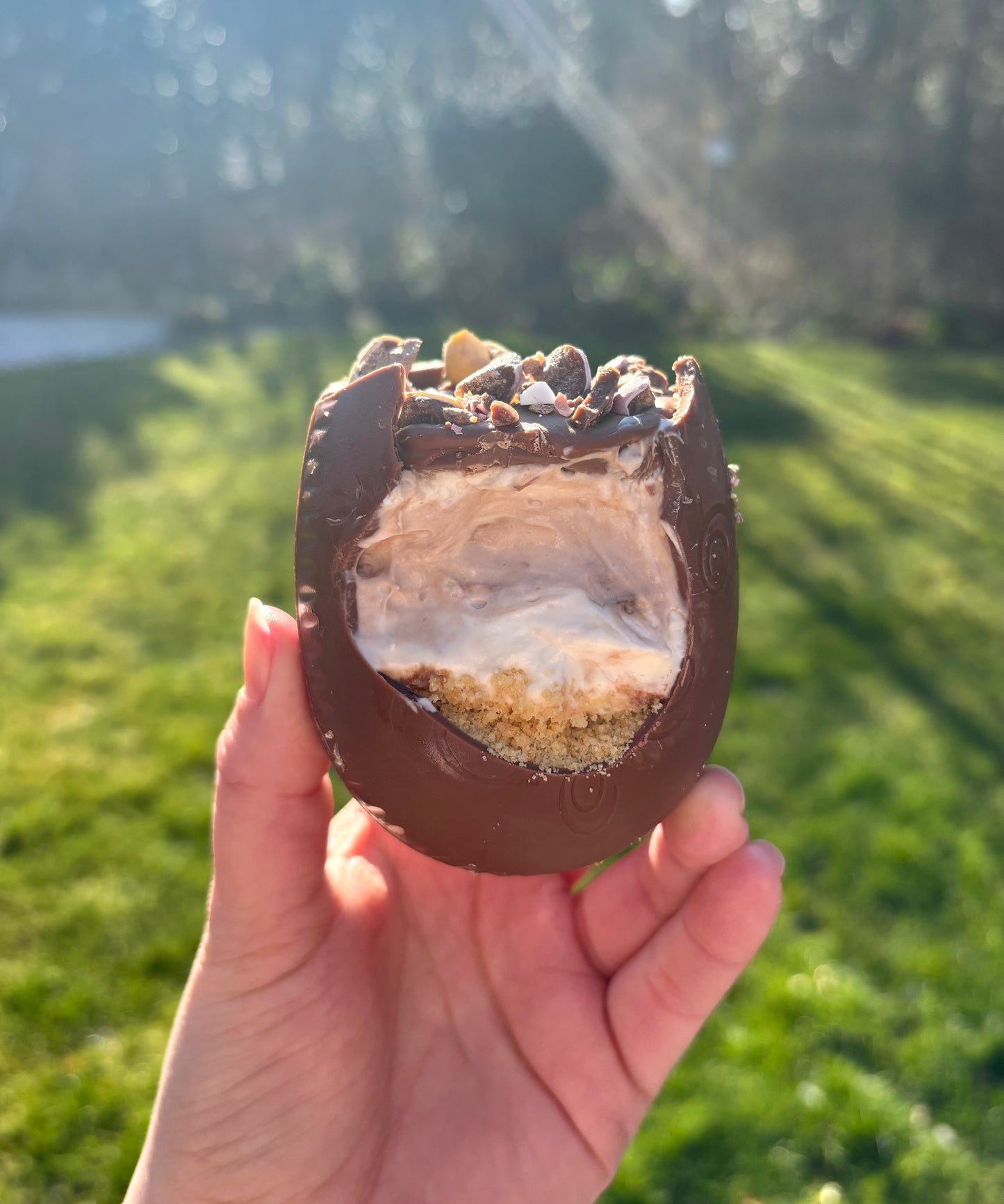 Cheesecake Stuffed Easter Eggs