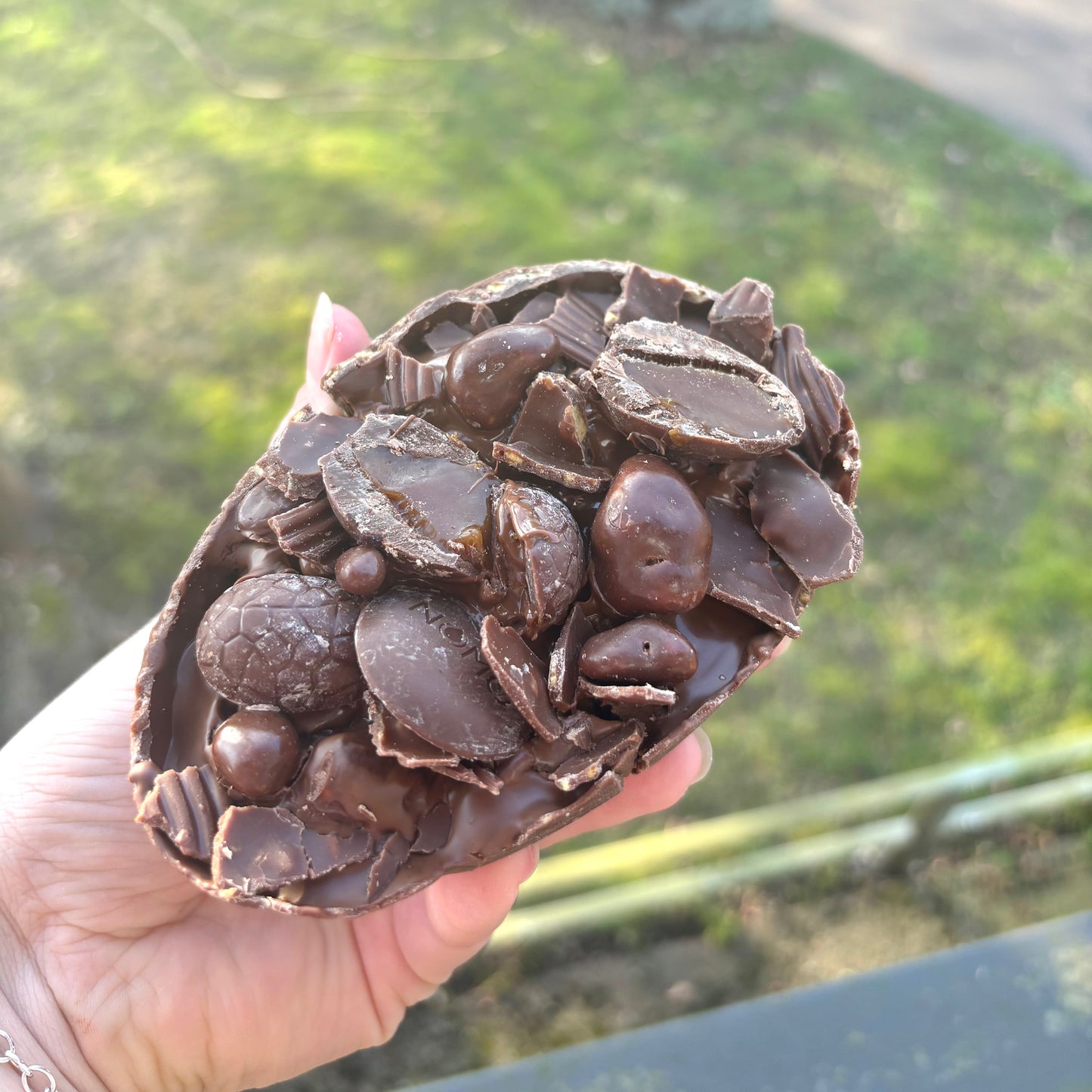 Vegan Brownie Loaded Easter Eggs
